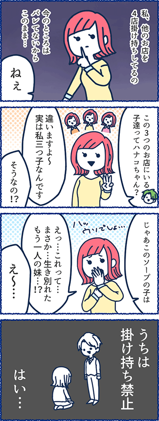 風俗用語4コマまんが-秘密で…