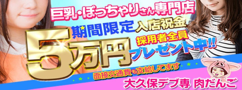 大久保風俗デブ専・肉だんごの風俗求人情報