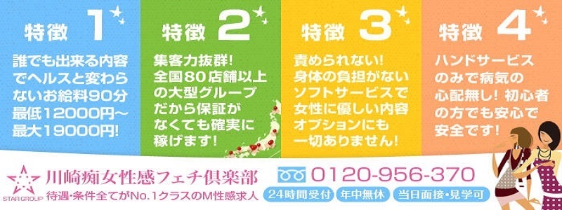 川崎痴女性感フェチ倶楽部の求人情報