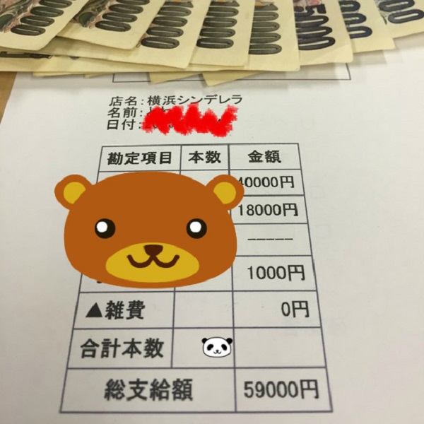 ある日のお給料明細です♪スタッフ一同サポートいたしますので、希望金額が